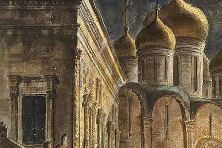 Фрагмент Иллюминация на Соборной площади в честь коронации императора Александра I