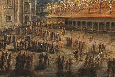 Фрагмент Иллюминация на Соборной площади в честь коронации императора Александра I