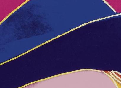 Фрагмент INGRID BERGMAN WITH HAT пурпурный фон синяя шляпа