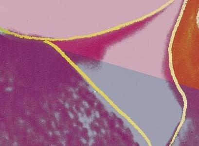 Фрагмент INGRID BERGMAN WITH HAT пурпурный фон синяя шляпа