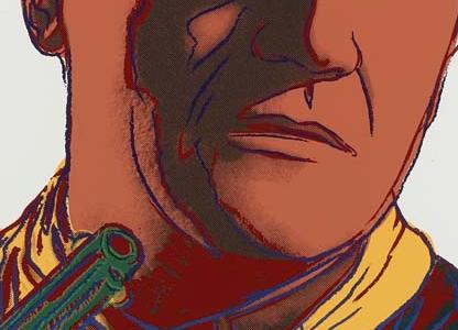 Фрагмент JOHN WAYNE светло серый фон