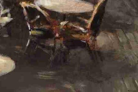 Фрагмент Кафе на улочках Парижа