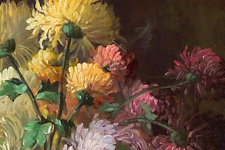 Фрагмент Кмпозиция Розы и Хризантемы