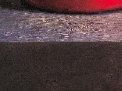 Фрагмент Красная металическая посуда I