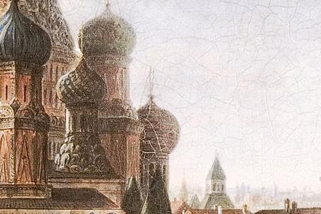 Фрагмент Красная площадь в Москве.1801.