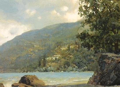 Фрагмент Крымский пейзаж. 1887.