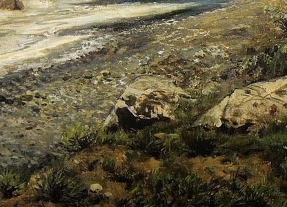 Фрагмент Крымский пейзаж. 1887.