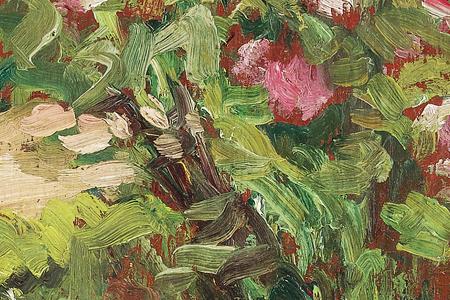 Фрагмент Куст роз в саду