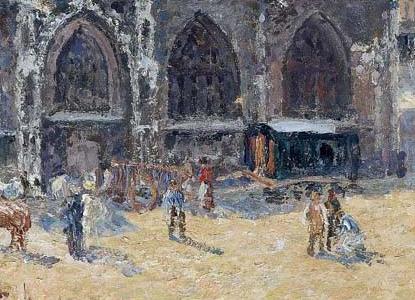 Фрагмент L-ÉGLISE-SAINT-JACQUES-À-DIEPPE,-MATIN,-SOLEIL