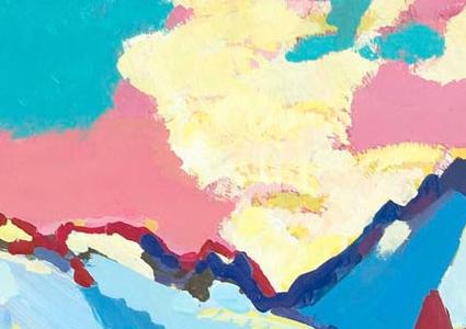 Фрагмент LAKE SILVAPLANA WITH BERNINA MOUNTAIN RANG