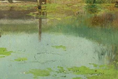 Фрагмент LAUNDRY AT THE EDGE OF THE RIVER