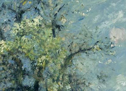 Фрагмент Le Jardin de Maubuisson Pontoise poiriers en fleur