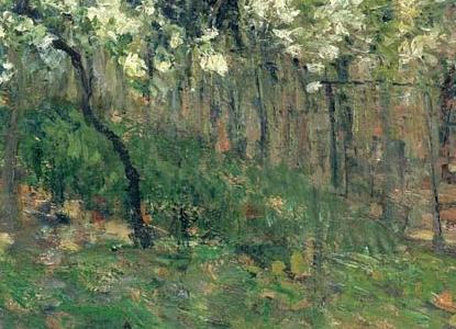 Фрагмент Le Jardin de Maubuisson Pontoise poiriers en fleur