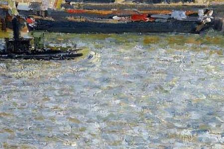 Фрагмент LE PONT BOIELDIEU ET LA GARE D ORLEANS ROUEN SOLEIL