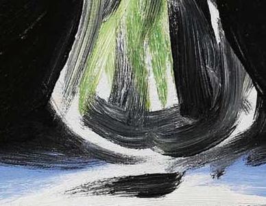 Фрагмент LE POT DE FLEURS SUR FOND NOIR