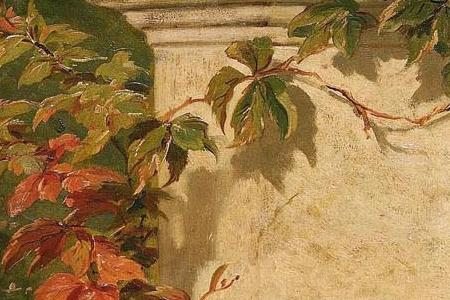 Фрагмент LEONBURGER BY THE STEPS OF A COUNTRY HOUSE