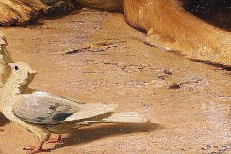 Фрагмент LEONBURGER BY THE STEPS OF A COUNTRY HOUSE