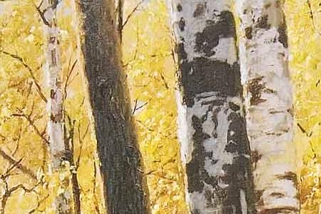 Фрагмент Лес осенью. 1908.