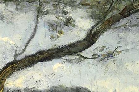 Фрагмент Les trois arbres en vue du lac