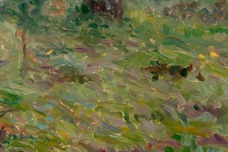 Фрагмент Лошадь в березовой роще