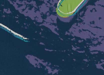 Фрагмент Лягушка темно синий