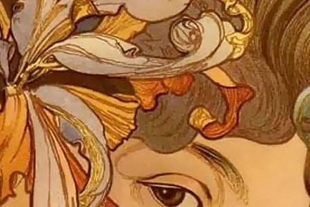 Фрагмент Мадам с виноградом