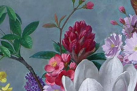 Фрагмент Magnolias Apple Blossom Lilac and Tulipsard