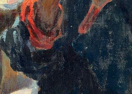 Фрагмент Мальчик пьющий чай