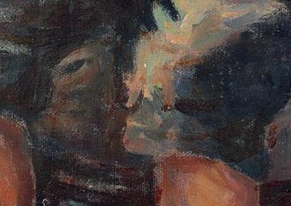 Фрагмент Мальчик пьющий чай