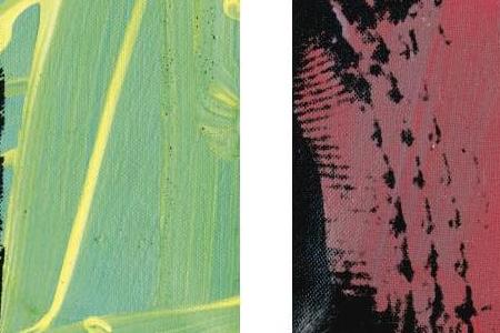 Фрагмент MAN RAY (DIPTYCH) зеленый и фиолетовый тон