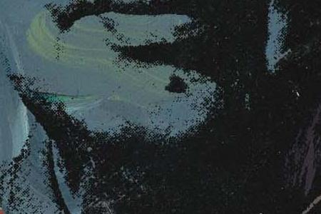 Фрагмент MAO с мазками кисти на бирюзовом