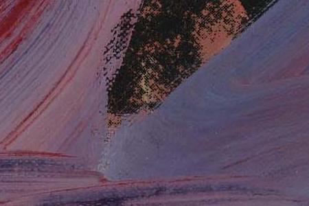 Фрагмент MAO с мазками кисти на бирюзовом