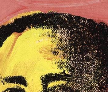 Фрагмент MAO с мазками кисти на розовом