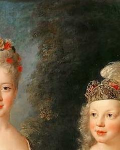 Фрагмент Молодые дамы на балконе