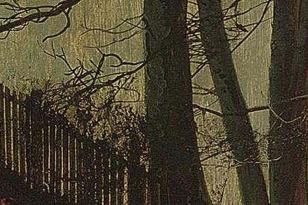 Фрагмент Moonlight on the lake Roundhay Park Leeds