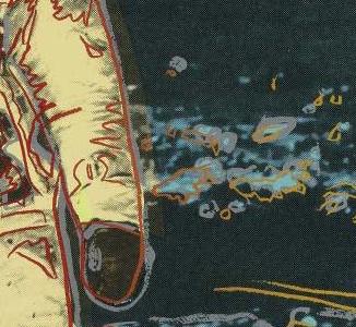 Фрагмент MOONWALK желтый костюм, голубое свечение