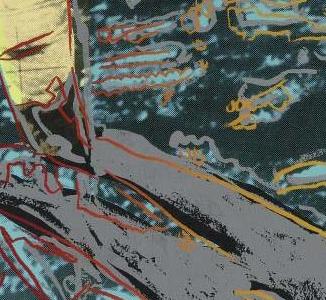 Фрагмент MOONWALK желтый костюм, голубое свечение