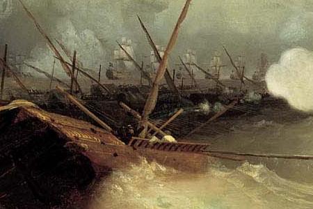 Фрагмент Морское сражение при Выборге 29 июня 1790 года