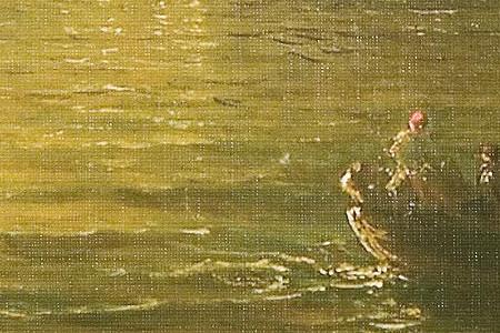 Фрагмент Морской вид с портом и маяком.1852.