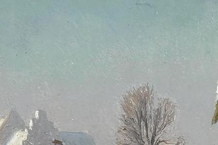 Фрагмент n a Snowy Landscape