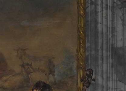 Фрагмент На репетиции дамы в голубом и розовом