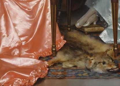 Фрагмент На репетиции дамы в голубом и розовом