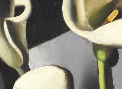 Фрагмент Натюрморт с белыми калами