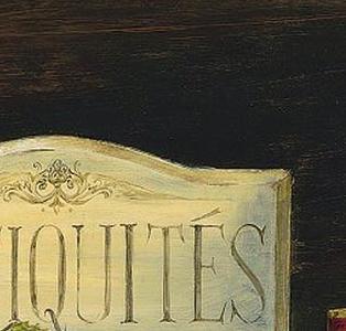 Фрагмент Натюрморт с корзиной цветов и банкой