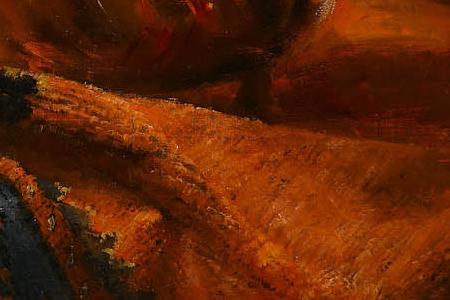 Фрагмент Натюрморт с цветами и виноградной кистью