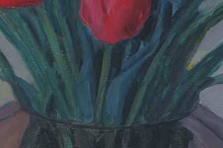 Фрагмент Натюрморт с тюльпанами