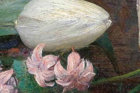 Фрагмент Натюрморт с тюльпанами