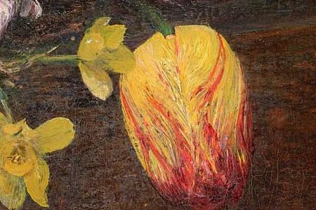 Фрагмент Натюрморт с тюльпанами