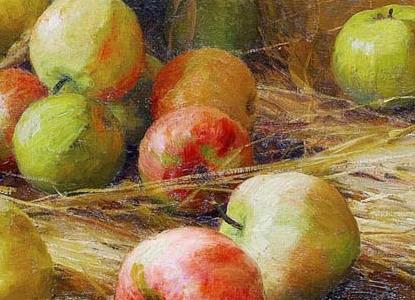 Фрагмент Натюрморт с яблоками