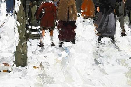 Фрагмент Notre Dame in winter